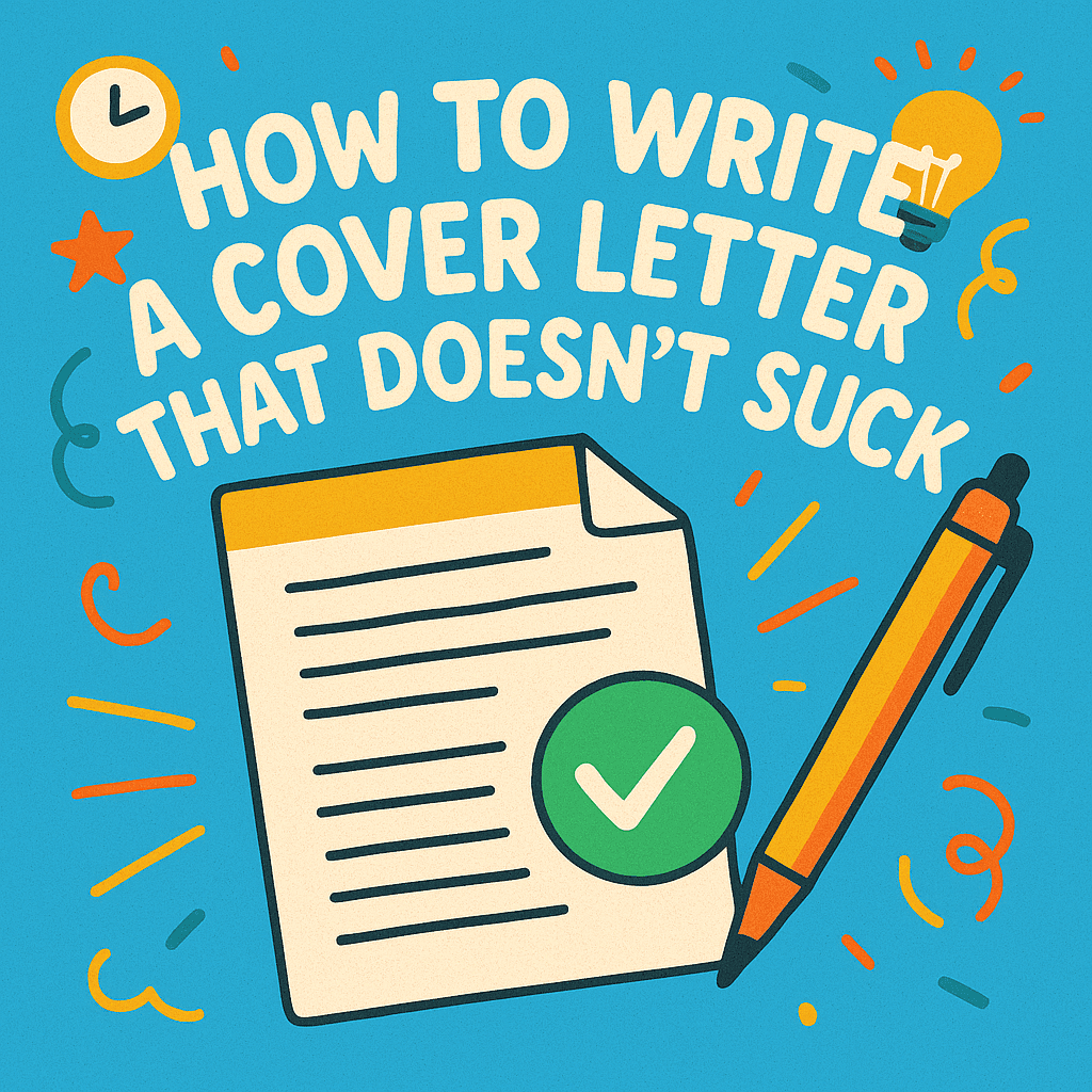 How to Write a Cover Letter That Doesn’t Suck