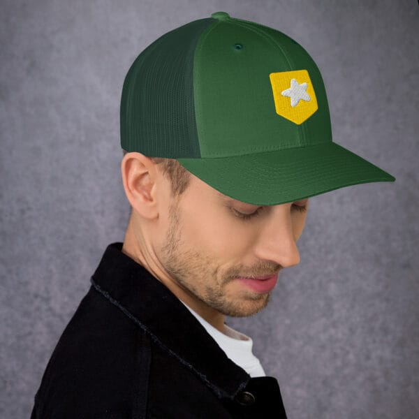 Embroidered Logo Trucker Cap - Image 6